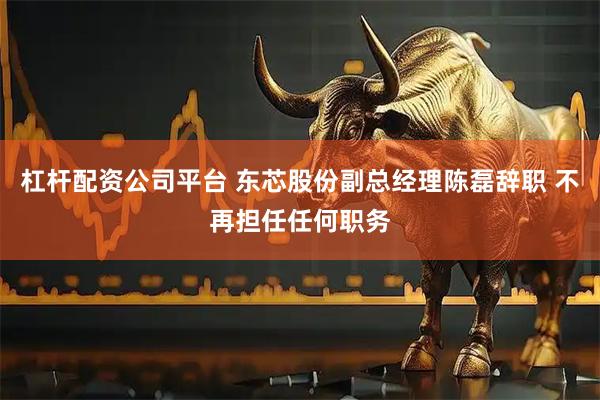 杠杆配资公司平台 东芯股份副总经理陈磊辞职 不再担任任何职务